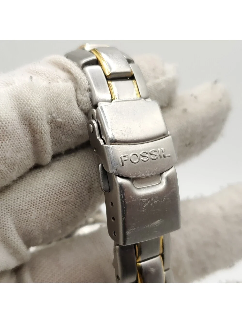 Fossil Blue Watch Women 29mm Two-Tone New Battery